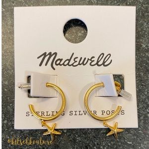 Madewell Sea Star Mini Hoop Earrings